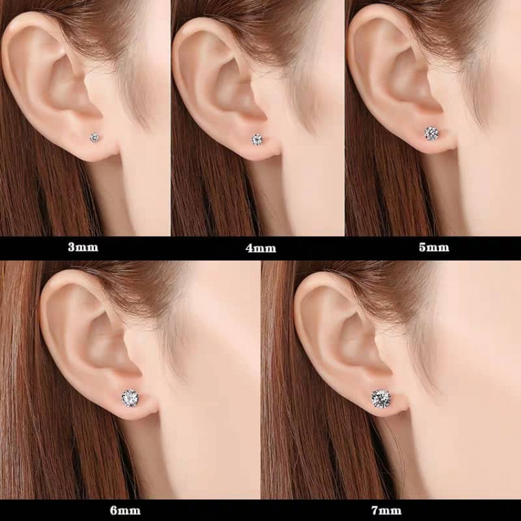 JV | (High Silver) 100% 925 pure silver CUBIC EARRING ( 2m-10m)